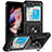 Silicone Matte Finish and Plastic Back Cover Case with Magnetic Stand MQ2 for Samsung Galaxy Z Flip5 5G Black