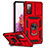 Silicone Matte Finish and Plastic Back Cover Case with Magnetic Stand Q01W for Samsung Galaxy S20 FE (2022) 5G