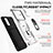 Silicone Matte Finish and Plastic Back Cover Case with Magnetic Stand Q01W for Samsung Galaxy S20 FE 5G