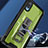 Silicone Matte Finish and Plastic Back Cover Case with Magnetic Stand QW1 for Samsung Galaxy A02