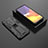 Silicone Matte Finish and Plastic Back Cover Case with Magnetic Stand T01 for Samsung Galaxy Quantum2 5G