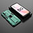 Silicone Matte Finish and Plastic Back Cover Case with Magnetic Stand T02 for Oppo A93s 5G