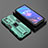 Silicone Matte Finish and Plastic Back Cover Case with Magnetic Stand T02 for Realme Q3t 5G