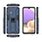 Silicone Matte Finish and Plastic Back Cover Case with Magnetic Stand T02 for Samsung Galaxy A32 5G