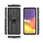 Silicone Matte Finish and Plastic Back Cover Case with Magnetic Stand T02 for Samsung Galaxy A82 5G