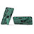 Silicone Matte Finish and Plastic Back Cover Case with Magnetic Stand T02 for Samsung Galaxy S23 FE 5G Green