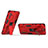 Silicone Matte Finish and Plastic Back Cover Case with Magnetic Stand T02 for Samsung Galaxy S23 FE 5G Red