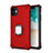 Silicone Matte Finish and Plastic Back Cover Case with Magnetic Stand Z01 for Apple iPhone 11