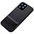 Silicone Matte Finish and Plastic Back Cover Case with Stand A01 for Apple iPhone 11 Pro Black