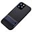 Silicone Matte Finish and Plastic Back Cover Case with Stand A01 for Apple iPhone 11 Pro Blue