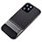 Silicone Matte Finish and Plastic Back Cover Case with Stand A01 for Apple iPhone 11 Pro Gray