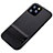 Silicone Matte Finish and Plastic Back Cover Case with Stand A01 for Apple iPhone 11 Pro Max Black