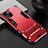 Silicone Matte Finish and Plastic Back Cover Case with Stand A01 for Apple iPhone 14 Plus