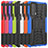 Silicone Matte Finish and Plastic Back Cover Case with Stand A01 for Motorola Moto Edge 20 5G