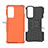 Silicone Matte Finish and Plastic Back Cover Case with Stand A01 for Motorola Moto Edge 20 5G