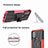 Silicone Matte Finish and Plastic Back Cover Case with Stand A01 for Motorola Moto G Play Gen 2