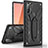 Silicone Matte Finish and Plastic Back Cover Case with Stand A01 for Samsung Galaxy Note 10