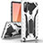 Silicone Matte Finish and Plastic Back Cover Case with Stand A01 for Samsung Galaxy Note 10