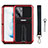 Silicone Matte Finish and Plastic Back Cover Case with Stand A01 for Samsung Galaxy S22 Plus 5G