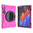 Silicone Matte Finish and Plastic Back Cover Case with Stand A01 for Samsung Galaxy Tab S7 11 Wi-Fi SM-T870 Hot Pink