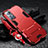 Silicone Matte Finish and Plastic Back Cover Case with Stand A01 for Xiaomi Mi 12S 5G Red