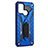 Silicone Matte Finish and Plastic Back Cover Case with Stand A02 for Realme 7i Blue