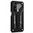 Silicone Matte Finish and Plastic Back Cover Case with Stand A02 for Realme Narzo 30 4G Black