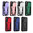 Silicone Matte Finish and Plastic Back Cover Case with Stand A03 for Samsung Galaxy S21 FE 5G