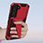 Silicone Matte Finish and Plastic Back Cover Case with Stand A04 for Samsung Galaxy S21 FE 5G