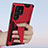 Silicone Matte Finish and Plastic Back Cover Case with Stand A04 for Samsung Galaxy S21 Ultra 5G