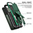 Silicone Matte Finish and Plastic Back Cover Case with Stand A04 for Samsung Galaxy S22 Plus 5G