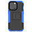 Silicone Matte Finish and Plastic Back Cover Case with Stand A07 for Apple iPhone 14 Pro