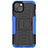 Silicone Matte Finish and Plastic Back Cover Case with Stand A07 for Apple iPhone 15