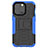 Silicone Matte Finish and Plastic Back Cover Case with Stand A07 for Apple iPhone 15 Pro Max