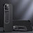 Silicone Matte Finish and Plastic Back Cover Case with Stand A08 for Apple iPhone 13 Pro Black