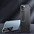 Silicone Matte Finish and Plastic Back Cover Case with Stand A08 for Apple iPhone 14 Plus