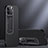 Silicone Matte Finish and Plastic Back Cover Case with Stand A08 for Apple iPhone 14 Pro Black