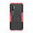 Silicone Matte Finish and Plastic Back Cover Case with Stand D01 for Xiaomi Mi Note 10