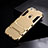 Silicone Matte Finish and Plastic Back Cover Case with Stand for Apple iPhone 6 Gold