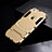 Silicone Matte Finish and Plastic Back Cover Case with Stand for Apple iPhone 6S Gold