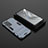 Silicone Matte Finish and Plastic Back Cover Case with Stand for Huawei Honor V40 5G