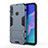 Silicone Matte Finish and Plastic Back Cover Case with Stand for Huawei P40 Lite E