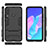 Silicone Matte Finish and Plastic Back Cover Case with Stand for Huawei P40 Lite E