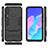 Silicone Matte Finish and Plastic Back Cover Case with Stand for Huawei Y7p