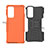 Silicone Matte Finish and Plastic Back Cover Case with Stand for Motorola Moto Edge Lite 5G