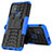 Silicone Matte Finish and Plastic Back Cover Case with Stand for Motorola Moto G10 Power