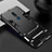 Silicone Matte Finish and Plastic Back Cover Case with Stand for Nokia C3 Black