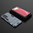 Silicone Matte Finish and Plastic Back Cover Case with Stand for OnePlus 9 Pro 5G