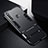 Silicone Matte Finish and Plastic Back Cover Case with Stand for Oppo A31 Black