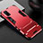 Silicone Matte Finish and Plastic Back Cover Case with Stand for Realme Narzo 30 Pro 5G Red